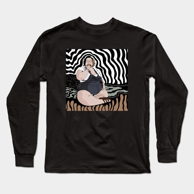 Woman Eating a Cookie Long Sleeve T-Shirt by Sequoia Ananda